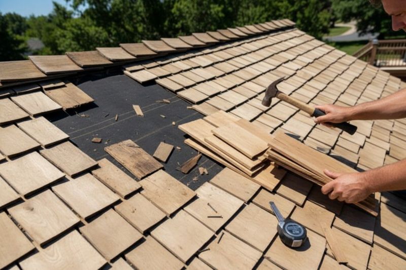 Wood Shake Roof Repair For Cracked, Split, And Rotting Shakes